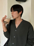 Summer drop line button detail mix cardigan