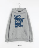 [unisex] Dokiri Lettering Brushed Hoodie