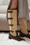 belt detail long boots