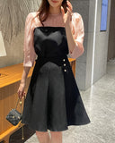 Julia Tweed Pearl Flare Mini Skirt