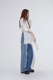 half two-tone denim