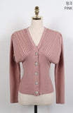 Velia V-Neck Cubic Cardigan