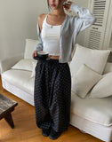 Meni Dot Pintuck Balloon Wide Pants