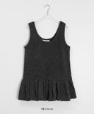 Rioki Pleats Sleeveless Knit One Piece