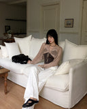 Hapon ribbed lace sleeveless