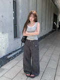 Mue Button Ribbed Sleeveless