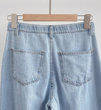 Raven Summer Cool Banding Wide Denim Pants
