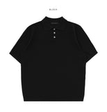 Brit Short Sleeve Collar Knit
