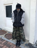 KNIT HOOD PADDING VEST