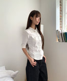 [MADE] Deku Pocket Roll-Up Button Collar Slim Fit Three Quarter Shirt