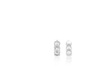 Essence Heart Bezel Tennis One-Touch Earrings