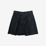 Razen Buckle Leather Skirt