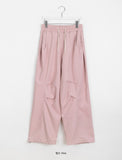 [unisex] Ronbu Banding Pin Tuck String Parachute Pants