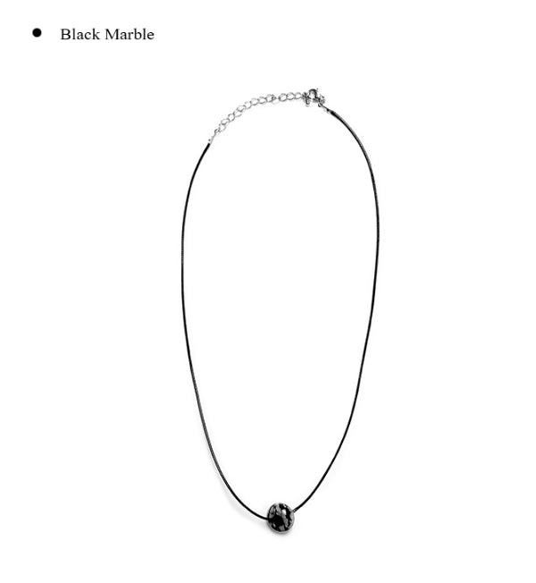 Black Marble Chain Necklace