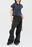 (W) Dub Shirring Wide Pants