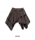 Marf Studded Grunge Unbalanced Skirt