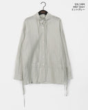 Kenny Stripe Frill Strap See-Through Blouse