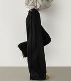 Hem Snap Cut Pin Tuck Adjust Wide Balloon Cotton Pants