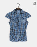 Runner Pocket Shirring V-Neck Short Sleeve Shirt