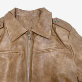 Tenet Crop Leather Jacket