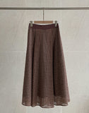 Leburne Punching Lace Banding Skirt