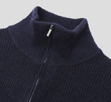 Yuo high neck half zip-up knit