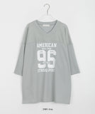 Pls sporty lettering over short sleeve tee