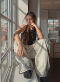Dirty Painting Line Wide Pants