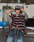 Kiyoshi Stripe Rugby Short Sleeve T-Shirt