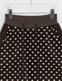 Bokyua brushed dot fleece banding midi skirt