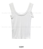 Amiri strap ribbed U-neck sleeveless