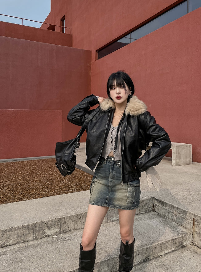 【U LAN】Pie Vintage Cargo Mini Skirt U LAN (ユーラン) - パイビンテージカーゴミニスカート / Pie