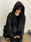 Double Camo & Deep Black Overfit Hood Zip-Up