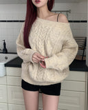 Courtner Two-Way Cable Boat Neck Knit