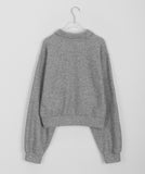 Sieki brushed collar crop cardigan