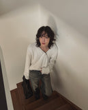 Growing cat washed bootcut denim