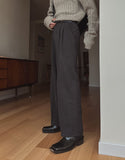 Tei Brushed Two Pin Tuck Slacks
