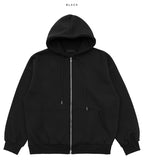 Scent brushed loose fit hood zip-up set