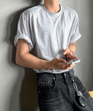 Rivet washing denim pants