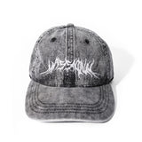 MASSMETAL LOGO WASHED DYING BALL CAP