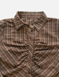 Tribe shirring check shirt