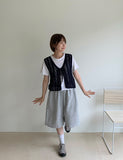 Segon Punching Ribbon Knit Vest