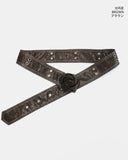 Yukia Rose Vintage Snap Leather Belt