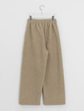Burntos Wool Banding Wide Brushed Pants