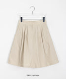 Lanta pin tuck banding midi skirt