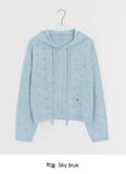 Kunik Punching Hood Knit Cardigan