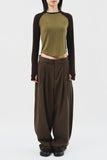 Set Twill Balloon Trousers