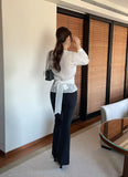 Mito Shirred Layered Wrap Blouse