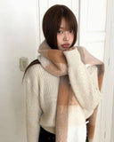 Kemin Thick Check Color Matching Long Muffler