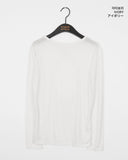 Edic Interseasonal See-Through Back Slit Snap Button T-shirt